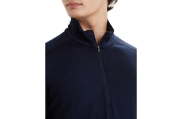 Image of Icebreaker 200 Oasis Long Sleeve Half Zip Thermal Top - Mens, Midnight Navy, Extra Small, IB104367401XS