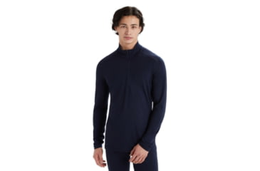 Image of Icebreaker 200 Oasis Long Sleeve Half Zip Thermal Top - Men's, Midnight Navy, Extra Small, IB104367401XS