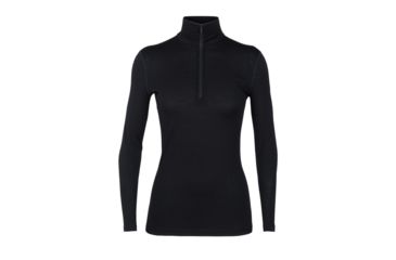 Image of Icebreaker 200 Oasis Long Sleeve Half Zip Thermal Top - Women's, Black, Large, IB104380001L