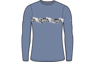 Image of Icebreaker 200 Oasis Long Sleeve Remarkables Thermal Top - Men's, Kyanite, Medium, IB0A56QU885M