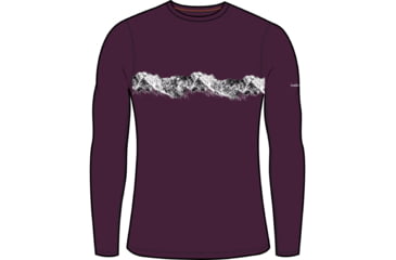 Image of Icebreaker 200 Oasis Long Sleeve Remarkables Thermal Top - Men's, Nightshade, Medium, IB0A56QU853M