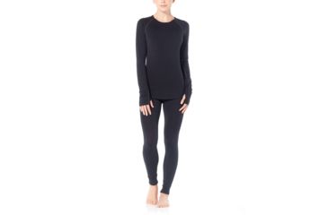 Image of Icebreaker 200 Zone Long Sleeve Crewe, Black/Mineral, Extra Small, 104426-001-XS