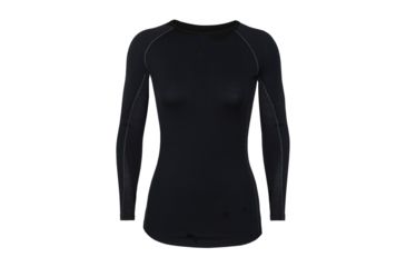 Image of Icebreaker 200 Zone Long Sleeve Crewe, Black/Mineral, Extra Small, 104426-001-XS