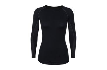 Image of Icebreaker 200 Zone Long Sleeve Crewe - Womens, Black/Mineral, Small, 104426-001-S
