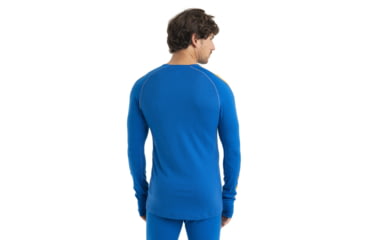 Image of Icebreaker 200 ZoneKnit Long Sleeve Crewe Thermal Top - Mens, Lazurite/Solar/Cb, 2XL, IB0A56HA876XXL