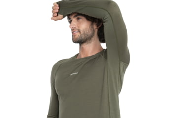 Image of Icebreaker 200 ZoneKnit Long Sleeve Crewe Thermal Top - Mens, Loden/Ether/Cb, Extra Small, IB0A56HA881XS