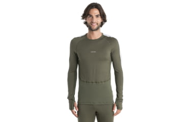 Image of Icebreaker 200 ZoneKnit Long Sleeve Crewe Thermal Top - Mens, Loden/Ether/Cb, Extra Small, IB0A56HA881XS
