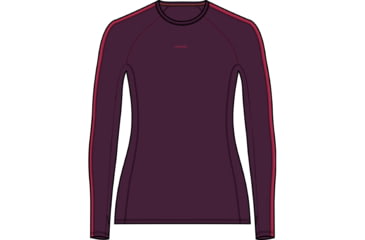 Image of Icebreaker 200 ZoneKnit Long Sleeve Crewe Thermal Top - Women's, Nightshade/Electronpnk/Cb, Extra Large, IB0A56HD940XL