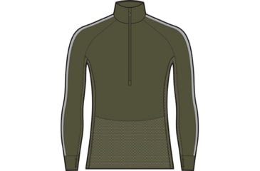 Image of Icebreaker 200 ZoneKnit Long Sleeve Half Zip Thermal Top - Men's, Loden/Ether/Cb, Medium, IB0A56H9881M