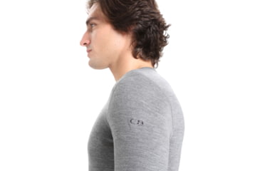 Image of Icebreaker 260 Tech Long Sleeve Crewe Thermal Top - Men's, Gritstone Heather, 2XL, IB104371013XXL