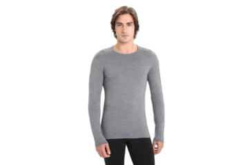 Image of Icebreaker 260 Tech Long Sleeve Crewe Thermal Top - Mens, Gritstone Heather, 2XL, IB104371013XXL