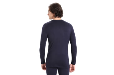 Image of Icebreaker 260 Tech Long Sleeve Crewe Thermal Top - Mens, Midnight Navy, Extra Small, IB104371401XS