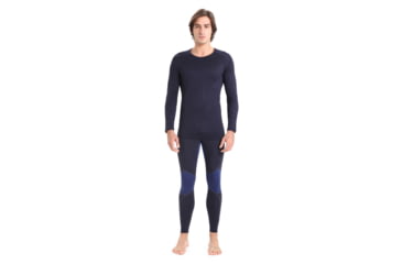 Image of Icebreaker 260 Tech Long Sleeve Crewe Thermal Top - Mens, Midnight Navy, Extra Small, IB104371401XS