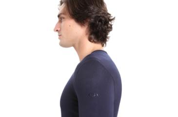 Image of Icebreaker 260 Tech Long Sleeve Crewe Thermal Top - Mens, Midnight Navy, Extra Small, IB104371401XS