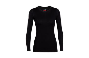 Image of Icebreaker 260 Tech Long Sleeve Crewe - Mens, Black, Extra Large, 104371001XL