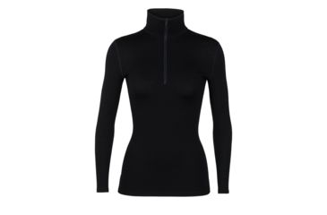 Image of Icebreaker 260 Tech Long Sleeve Half Zip Thermal Top - Men's, Black, Medium, IB104372001M