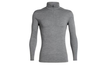 Image of Icebreaker 260 Tech Long Sleeve Half Zip Thermal Top - Men's, Gritstone Heather, Large, IB104372013L