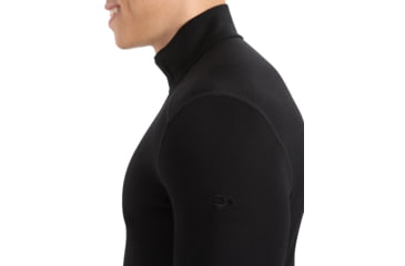 Image of Icebreaker 260 Tech Long Sleeve Half Zip Thermal Top - Mens, Black, Extra Small, IB104372001XS