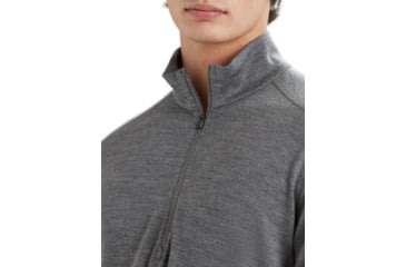 Image of Icebreaker 260 Tech Long Sleeve Half Zip Thermal Top - Men's, Gritstone Heather, 2XL, IB104372013XXL