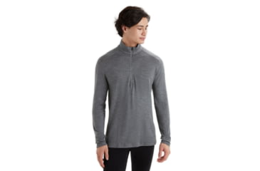 Image of Icebreaker 260 Tech Long Sleeve Half Zip Thermal Top - Mens, Gritstone Heather, 2XL, IB104372013XXL