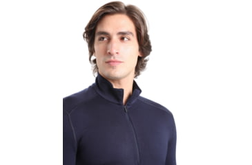 Image of Icebreaker 260 Tech Long Sleeve Half Zip Thermal Top - Mens, Midnight Navy, Extra Small, IB104372401XS