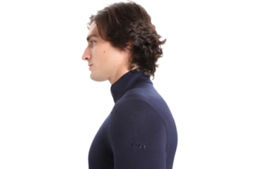 Image of Icebreaker 260 Tech Long Sleeve Half Zip Thermal Top - Mens, Midnight Navy, Extra Small, IB104372401XS