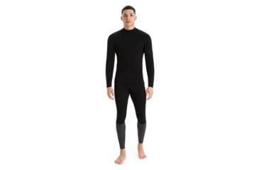 Image of Icebreaker 260 Tech Long Sleeve Turtleneck Thermal Top - Men's, Black, Extra Small, IB0A56IE001XS