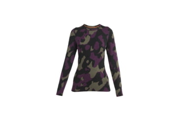 Image of Icebreaker 260 Vertex Long Sleeve Natural Shades Crewe Top - Womens, Black/Loden/Nightshade/J, Extra Small, IB0A56UP962XS
