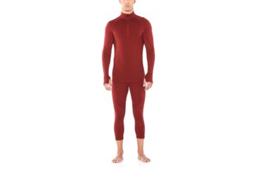Image of Icebreaker 260 Zone Long Sleeve Half Zip - Mens, Cabernet/CHILI RED, Small, 104361616S