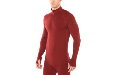 Image of Icebreaker 260 Zone Long Sleeve Half Zip - Mens, Cabernet/CHILI RED, Small, 104361616S