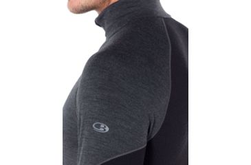 Image of Icebreaker 260 Zone Long Sleeve Half Zip - Mens, Jet HTHR/Black, Small, 104361A01S