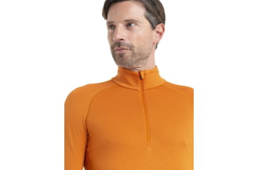 Image of Icebreaker 260 ZoneKnit Long Sleeve Half Zip Thermal Top - Mens, Earth/Solar/Cb, Extra Large, IB0A56HF862XL