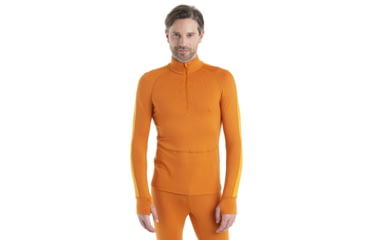 Image of Icebreaker 260 ZoneKnit Long Sleeve Half Zip Thermal Top - Mens, Earth/Solar/Cb, Extra Large, IB0A56HF862XL
