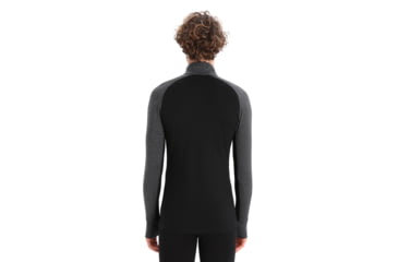 Image of Icebreaker 260 ZoneKnit Long Sleeve Half Zip Thermal Top - Men's, Jet Heather/Black/Metro Heather/Cb, Small, IB0A56HF585S