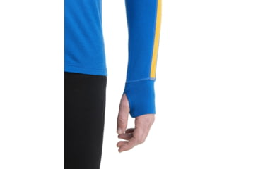 Image of Icebreaker 260 ZoneKnit Long Sleeve Half Zip Thermal Top - Mens, Lazurite/Solar/Cb, Extra Large, IB0A56HF876XL