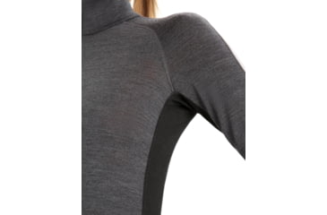 Image of Icebreaker 260 ZoneKnit Long Sleeve Half Zip Thermal Top - Womens, Jet Heather/Black/Metro Heather/Cb, Large, IB0A56HI585L