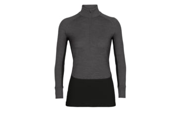 Image of Icebreaker 260 ZoneKnit Long Sleeve Half Zip Thermal Top - Women's, Jet Heather/Black/Metro Heather/Cb, Large, IB0A56HI585L