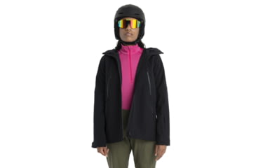 Image of Icebreaker 260 ZoneKnit Long Sleeve Half Zip Thermal Top - Womens, Tempo/Electron Pink/Cb, Extra Small, IB0A56HI858XS