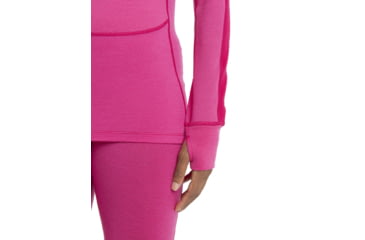 Image of Icebreaker 260 ZoneKnit Long Sleeve Half Zip Thermal Top - Womens, Tempo/Electron Pink/Cb, Extra Small, IB0A56HI858XS