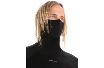 Image of Icebreaker 300 MerinoFine Long Sleeve Roll Neck Thermal Top - Mens, Black, Medium, IB0A56KO001M