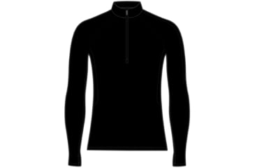Image of Icebreaker 300 MerinoFine Polar Long Sleeve Half Zip Thermal Top - Men's, Black, Medium, IB0A56Q9001M