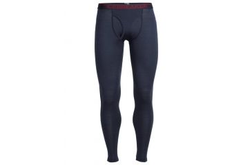 Image of Icebreaker Apex Leggings with Fly - Men's-Stealth/Oxblood-Large