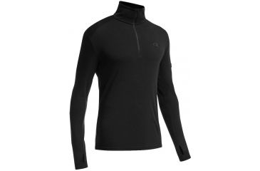 Image of Icebreaker Apex Long Sleeve Half Zip - Mens-Black-Large