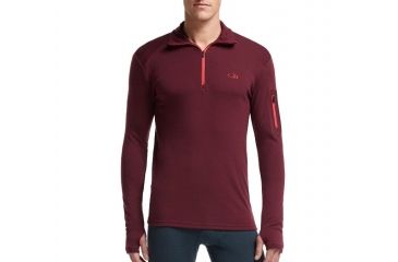 Image of Apex Long Sleeve Half Zip - Mens-Redwood/Clay-XX-Large