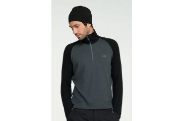 Image of Icebreaker Atom Long Sleeve Hood Jacket - Women's-Black/Snow-X-Small