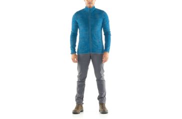 Image of Icebreaker Awithay Long Sleeve Zip - Mens, Thunder/Isle, Large, 104693401L
