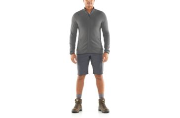 Image of Icebreaker Awithay Long Sleeve Zip - Mens, TIMBERWOLF/Monsoon, Large, 104693001L
