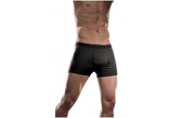 Image of Icebreaker Body Fit Boxer Brief w/Fly 150 - Men's-Black/Mineral-X-Large