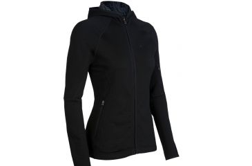 Image of Icebreaker Cascade Hood Fleece - Women's-Medium-Black