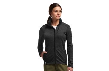 Image of Icebreaker Cascade Long Sleeve Zip Jacket - Women's-Medium-Black